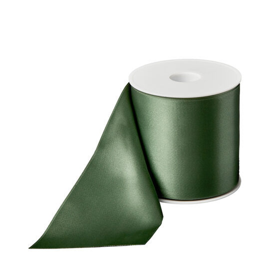 Premium-Satinband extra breit, grasgrün, 100 mm breit - tischbaender, dauersortiment, satinband, premium-qualitat