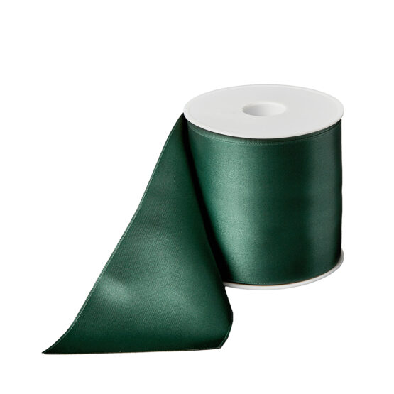 Premium-Satinband extra breit, flaschengrün, 100 mm breit - tischbaender, dauersortiment, satinband, premium-qualitat