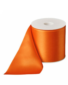Premium-Satinband extra breit, orange, 100 mm breit - satinband, premium-qualitat, dauersortiment