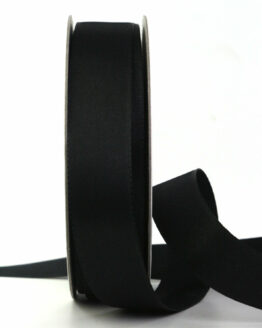 Taftband, schwarz, 25 mm breit, 50 m Rolle - trauerbaender