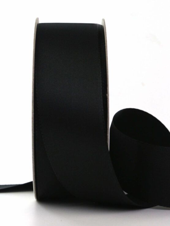 Taftband, schwarz, 40 mm breit, 50 m Rolle - trauerbaender