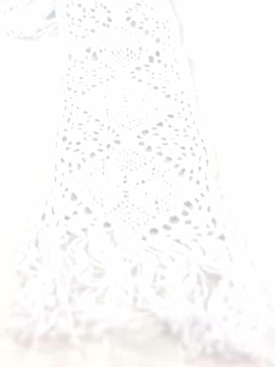 Häkel-Tischläufer weiß, 7 cm breit, 80 cm lang (2 Stück) - tischbaender