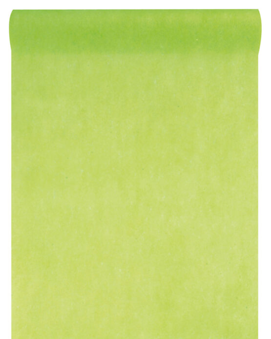 Vlies-Tischläufer BUDGET, hellgrün, 60 cm breit, 10 m Rolle - dekovlies-budget, vlies-tischlaeufer