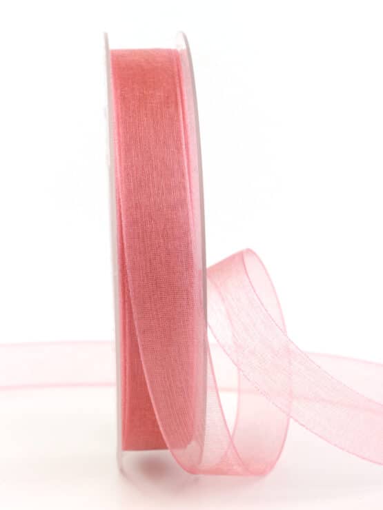 Organzaband BUDGET, rosa, 15 mm breit - organzaband-budget, organzabaender