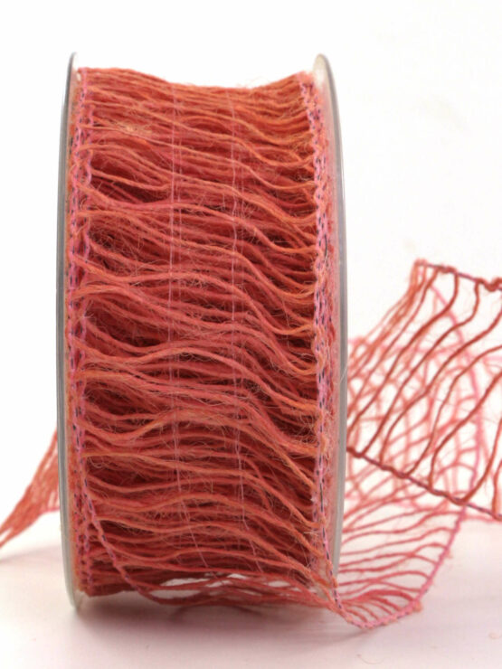 Grobes Gitterband, outdoor, rosa, 50 mm breit, 10 m Rolle - geschenkbaender, netzbaender, dekobaender