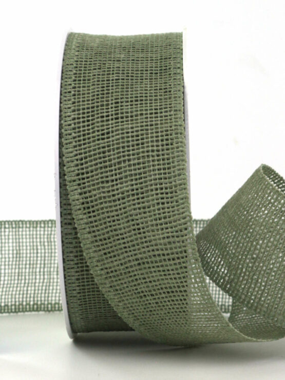 Feines Gitterband, outdoor, olivgrün, 40 mm breit, 10 m Rolle - netzbaender, dekobaender, andere-baender, geschenkbaender, outdoor-baender