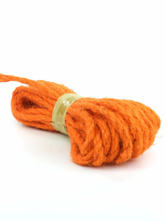 Jute-Seil, orange, 5 mm breit - kordeln-andere-baender, dekobaender, andere-baender, jutebaender-und-jute-tischlaeufer
