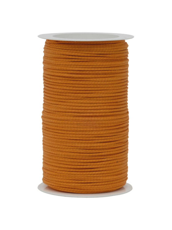 Taftband aus Baumwolle, orange, 2 mm breit - einfarbige-geschenkbaender, geschenkbaender, biologisch-abbaubar, kompostierbare-geschenkbaender, eco-baender