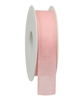 Taftband aus Baumwolle, rosa, 25 mm breit