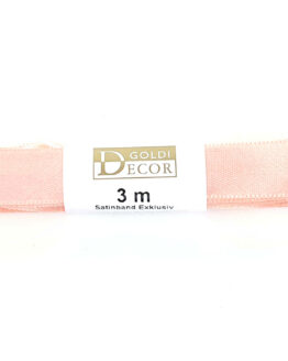 Premium-Satinband, apricot, 15 mm breit, 3 m Strängchen