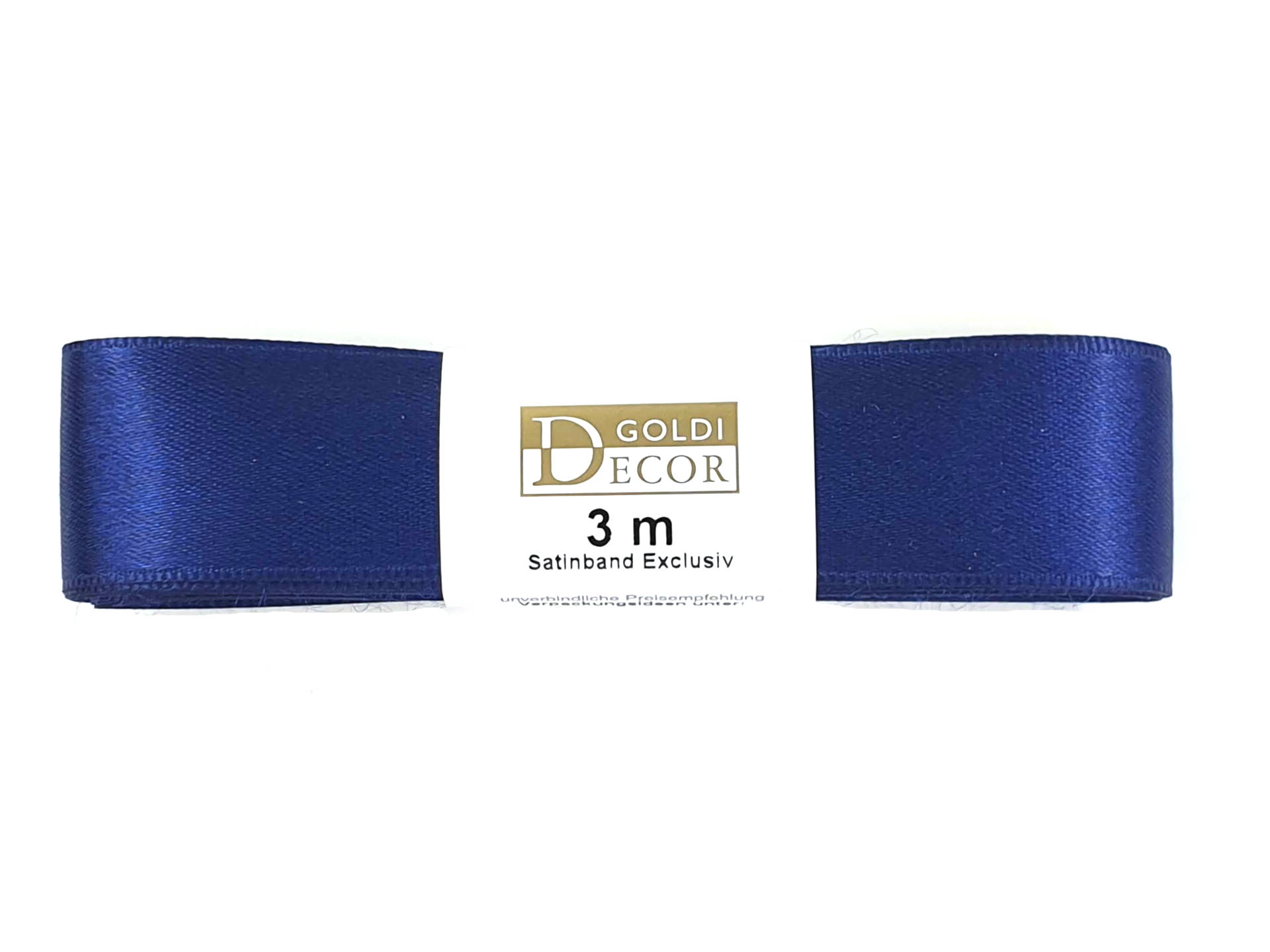 Premium-Satinband, marineblau, 25 mm breit, 3 m Strängchen - satinbaender, dauersortiment, satinband, premium-qualitat