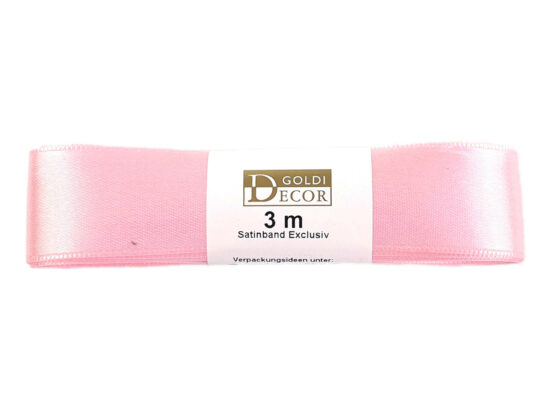 Premium-Satinband, rosa, 25 mm breit, 3 m Strängchen - satinband, premium-qualitat, satinbaender, dauersortiment