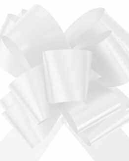 Ziehschleife (Automatikschleife), 50 mm, weiß, 10 Stück - autoschleifen, hochzeitsbaender, hochzeitsaccessoires, kommunion-konfirmation