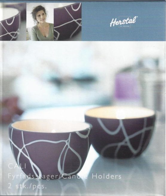 Teelichthalter CALI lila von Herstal, 2 Stück - geschenke