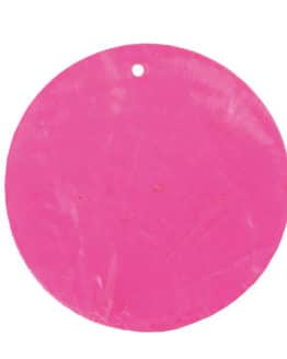Runde Namenskarten/Dekoanhänger Perlmutt, pink, 4 cm, 6 St. - hochzeitsaccessoires