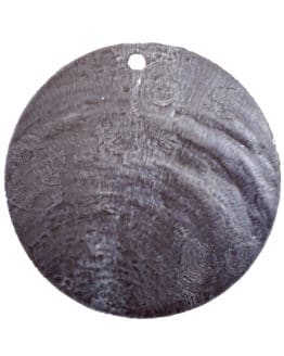 Runde Namenskarten/Dekoanhänger Perlmutt, schwarz, 4 cm, 6 St. - hochzeitsaccessoires