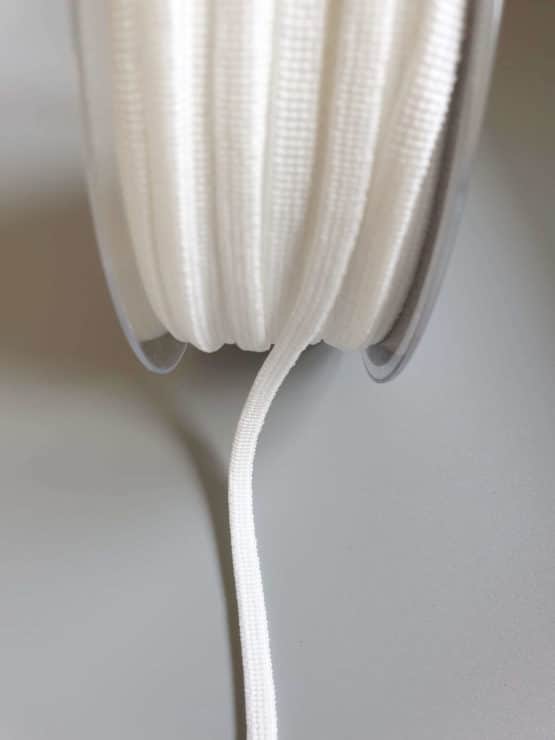 Gummiband/Elastikband weiß, 5 mm, 25 m Rolle - corona-pandemiebedarf, elastikband