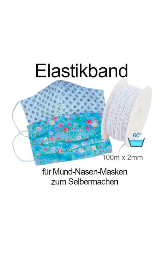 Elastikband (Gummiband) für Mund-Nasen-Masken - elastikband, corona-pandemiebedarf