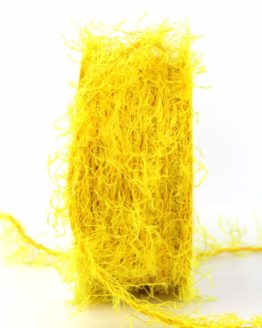 Fransenkordel, gelb, 3 mm stark - dekobaender-fruehjahr, andere-baender, zierkordeln