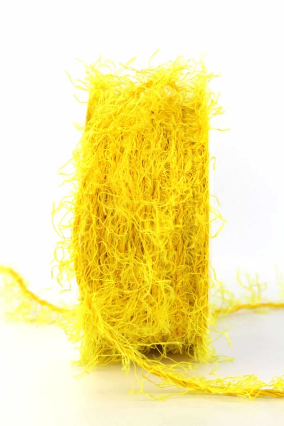 Fransenkordel, gelb, 3 mm stark - zierkordeln, dekobaender-fruehjahr, andere-baender