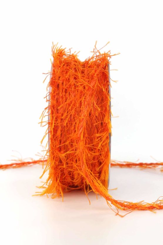 Fransenkordel, orange, 3 mm stark - andere-baender, zierkordeln, dekobaender-fruehjahr