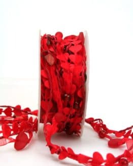 3fache Girlande mit roten Herzen - muttertag, valentinstag, girlande, hochzeitsbaender