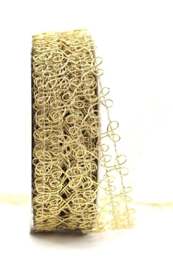 Spitze aus Lurexgarn, gold, 30 mm - weihnachtsband