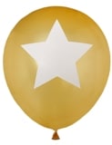Luftballons Stern, gold, 8 Stück - hochzeitsaccessoires
