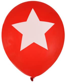 Luftballons Stern, rot, 8 Stück - hochzeitsaccessoires