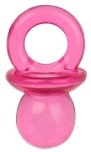 Mini-Schnuller rosa, für Deko, 12 St. Pack - taufe, hochzeitsaccessoires