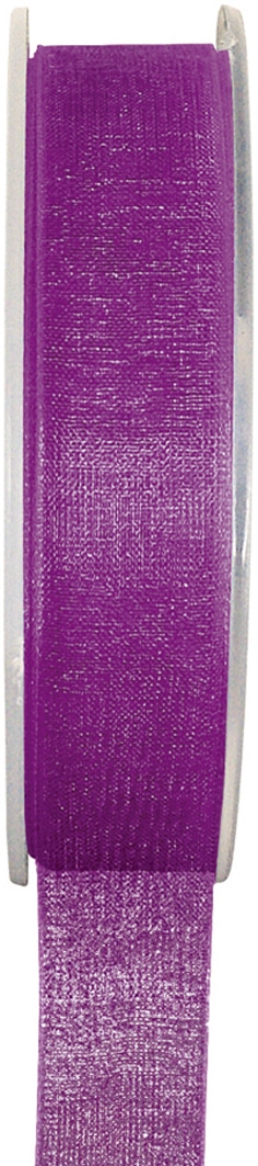 Organzaband lila, 7  mm breit, BUDGET - organzaband-budget, organzabaender