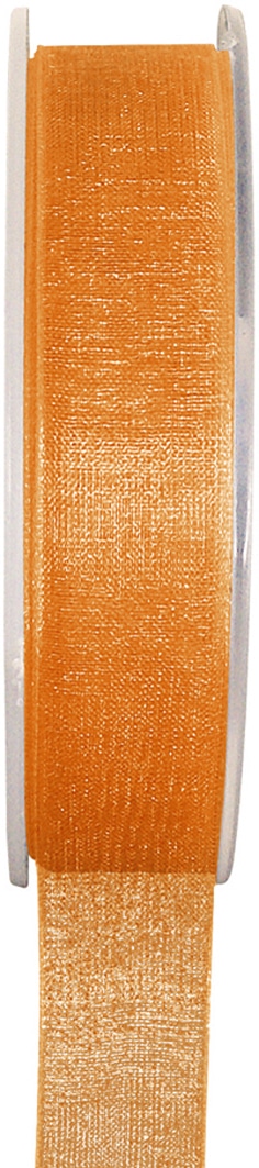 Organzaband orange, 7  mm breit, BUDGET - organzaband-budget, organzabaender