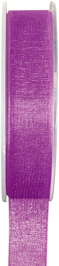 Organzaband pflaume, 7  mm breit, BUDGET - organzaband-budget, organzabaender, hochzeitsbaender