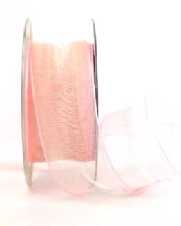 Organzaband Plus rosé, 40 mm breit, BUDGET - organzabaender
