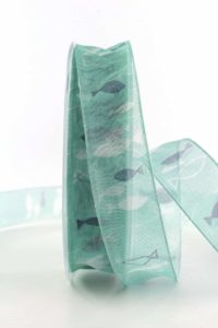 Organzaband_Fische_mintgruen_25mm_412812515620 -