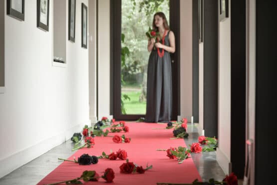 Zeremonieteppich (roter Teppich), 1 m breit, 15 m Rolle - hochzeitsaccessoires