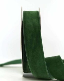 Samtband dunkelgrün, 25 mm - hochzeitsbaender, samtbaender