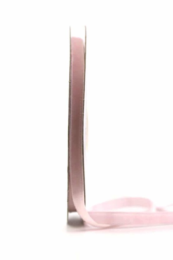 Samtband rosa, 7 mm - einfarbige-geschenkbaender, dekobaender, geschenkbaender, samtbaender
