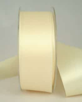 Doppel-Satinband uni creme, 40 mm breit - satinband, hochzeitsbaender