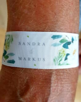 Stoffarmband (Festivalbändchen), farbig bedruckt, 25 mm breit, wasserfester Aufdruck - personalisiertes-schleifenband, armbaender, individuelles-band