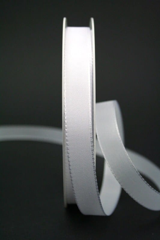 Taftband weiß, 15 mm breit - hochzeitsbaender