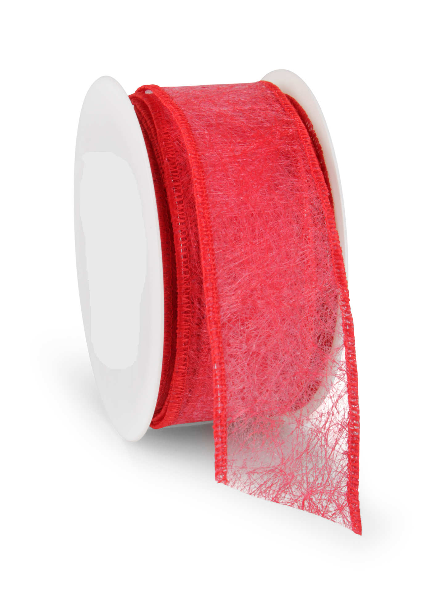 Wetterfestes Vliesband mit Drahtkante, rot, 60 mm breit - wetterfeste-baender