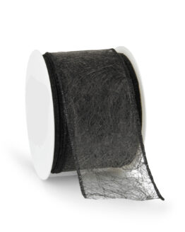 Wetterfestes Vliesband mit Drahtkante, schwarz, 60 mm breit - wetterfeste-baender