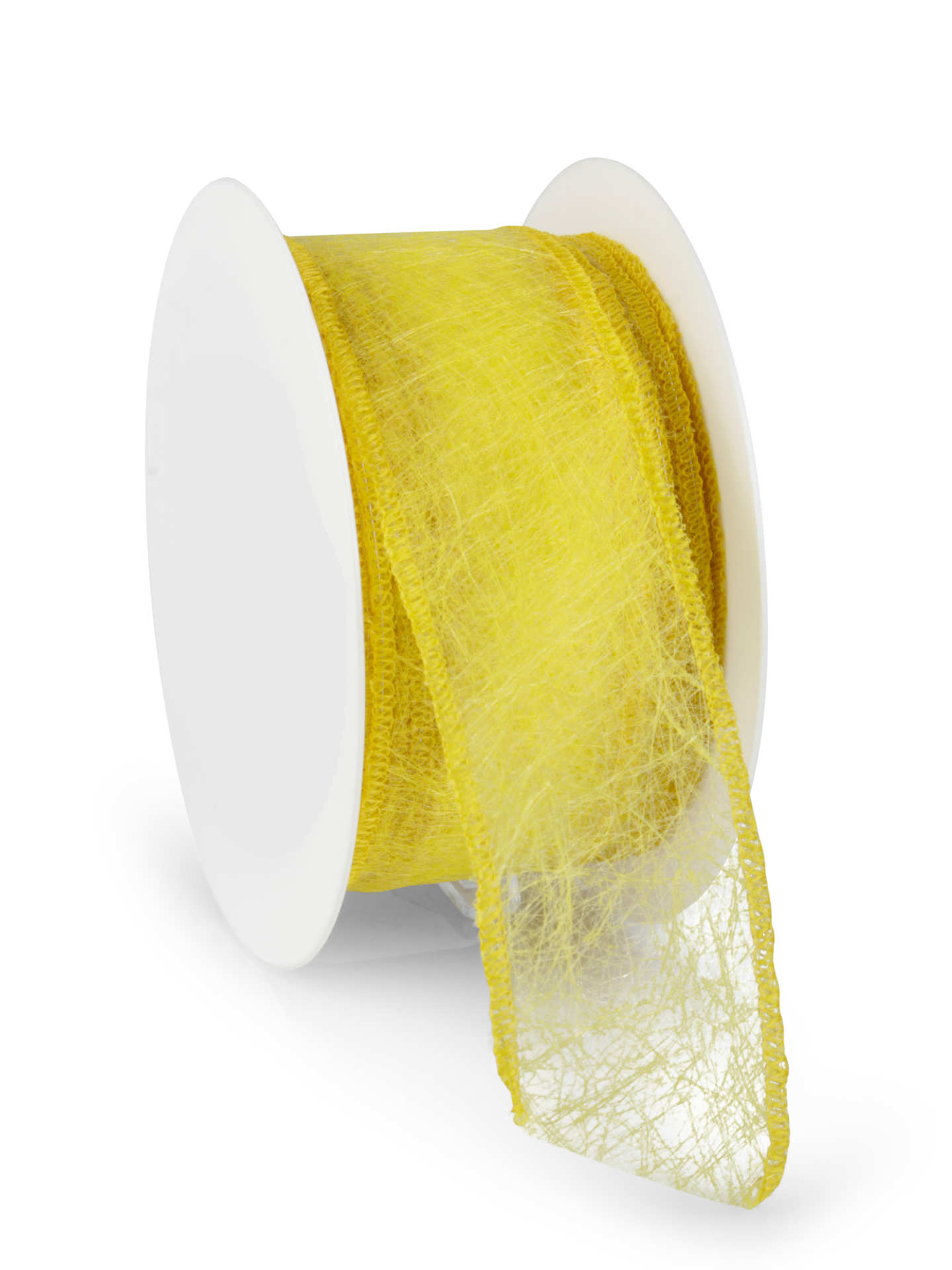Wetterfestes Vliesband mit Drahtkante, gelb, 60 mm breit - wetterfeste-baender