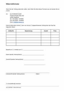 Widerrufsformular ab 01.01.2022 -