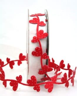 Zierlitze mit roten Herzen - muttertag, valentinstag, hochzeitsbaender